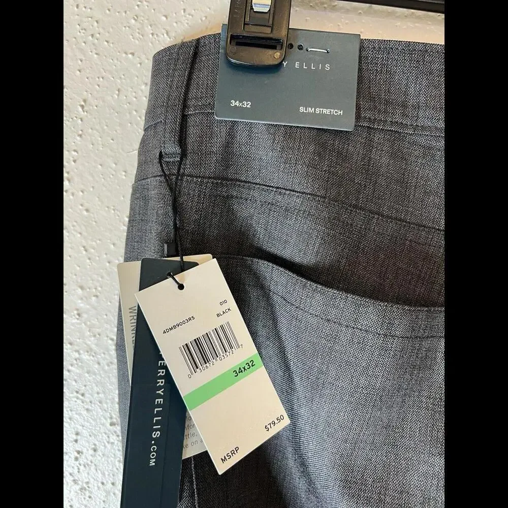 Perry Ellis Mens Slim Fit Stretch 34x32‎ $79.50 MSRP